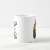 Farbiges Krokodil-Portrait Kaffeetasse (Mittel)