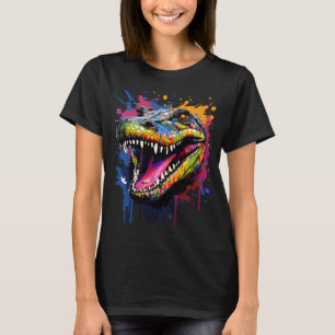 Farbiges Krokodil T-Shirt