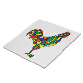 Farbiges Küchenhähnchen, Stain Glass Look Fliese (Seite)