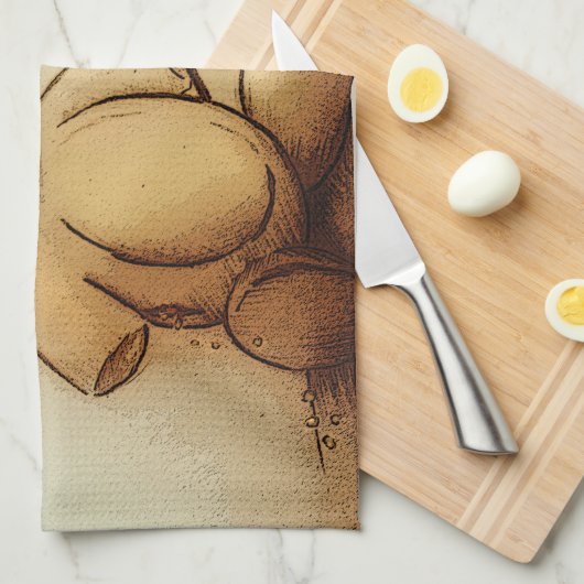 Farbiges Küchentuch - Teddy (Viertel Falte)