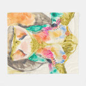 Farbiges Kuhdesign Fleecedecke (Vorderseite (Horizontal))