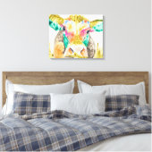 Farbiges Kuhdesign Leinwanddruck (Insitu (Schlafzimmer))