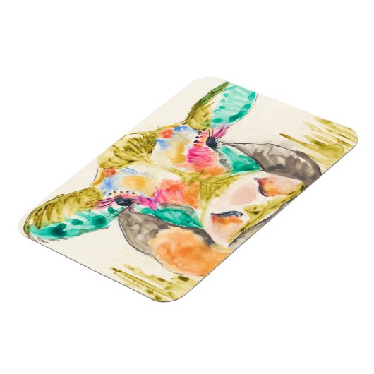 Farbiges Kuhdesign Magnet (Linke Seite)