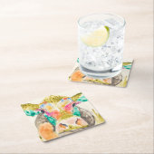 Farbiges Kuhdesign Rechteckiger Pappuntersetzer (Vor Ort)