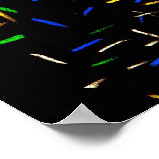 Farbiges Kukulcan Poster (Ecke)