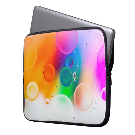 Farbiges künstlerisches Bild des Öltropfens auf Wa Laptopschutzhülle (Vorderseite Links)