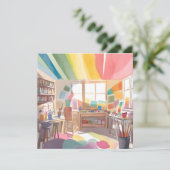 Farbiges Kunststudio | Aquarellmalkarte (Stehend Vorderseite)