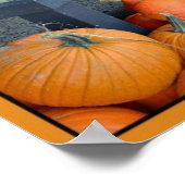 Farbiges Kürbiskürbis-Collage-Poster Poster (Ecke)