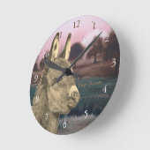 farbiges landschaftlich lebensechtes Bild des nied Runde Wanduhr (Winkel)