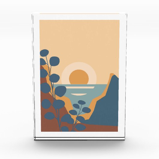 Farbiges Landschaftsposter Fotoblock (Vorderseite)