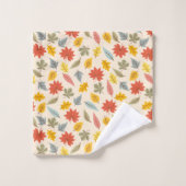 Farbiges Leaf Fall Pattern Badhandtuch Set (Waschlappen)