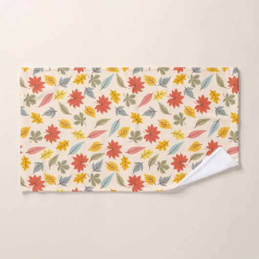 Farbiges Leaf Fall Pattern Badhandtuch Set (Handtuch)