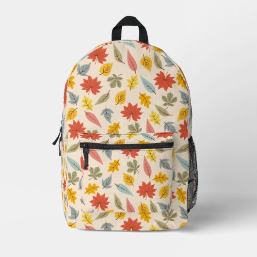 Farbiges Leaf Fall Pattern Bedruckter Rucksack (Vorderseite)