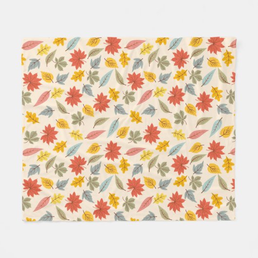 Farbiges Leaf Fall Pattern Fleecedecke (Vorderseite (Horizontal))