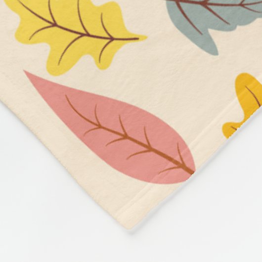 Farbiges Leaf Fall Pattern Fleecedecke (Ecke)