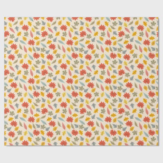 Farbiges Leaf Fall Pattern Geschenkpapier (Flach)