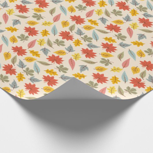 Farbiges Leaf Fall Pattern Geschenkpapier (Ecke)
