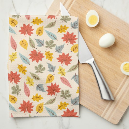 Farbiges Leaf Fall Pattern Geschirrtuch (Viertel Falte)