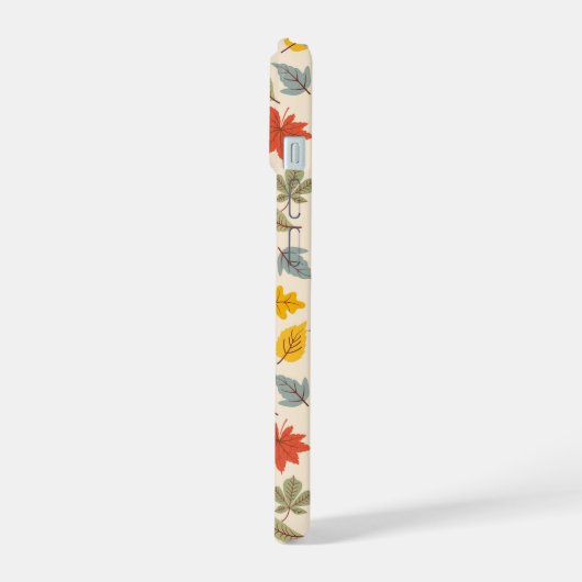 Farbiges Leaf Fall Pattern iPhone 15 Hülle (Linke Seite)