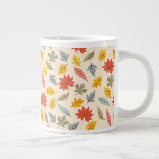 Farbiges Leaf Fall Pattern Jumbo-Tasse (Rechts)