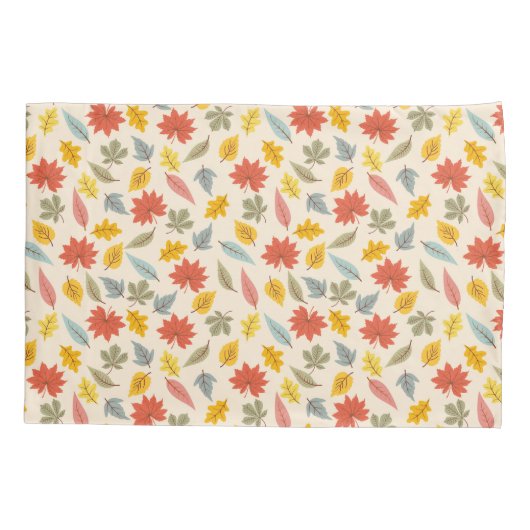 Farbiges Leaf Fall Pattern Kissenbezug (Rückseite)