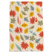 Farbiges Leaf Fall Pattern Mittlere Geschenktüte (Rückseite)
