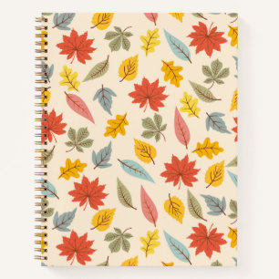 Farbiges Leaf Fall Pattern Notizblock