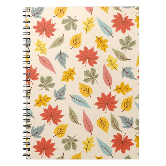 Farbiges Leaf Fall Pattern Notizblock (Vorderseite)