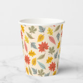 Farbiges Leaf Fall Pattern Pappbecher (Rückseite)