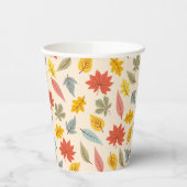 Farbiges Leaf Fall Pattern Pappbecher (Links)