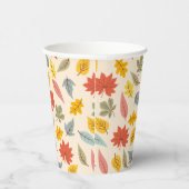 Farbiges Leaf Fall Pattern Pappbecher (Rechts)