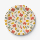 Farbiges Leaf Fall Pattern Pappteller (Vorderseite)