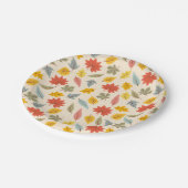 Farbiges Leaf Fall Pattern Pappteller (Schrägansicht)