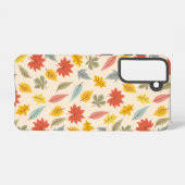 Farbiges Leaf Fall Pattern Samsung Galaxy Hülle (Rückseite (Horizontal))