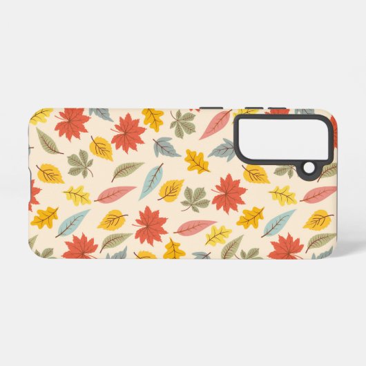 Farbiges Leaf Fall Pattern Samsung Galaxy Hülle (Rückseite (Horizontal))
