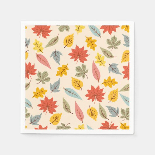 Farbiges Leaf Fall Pattern Serviette (Vorderseite)
