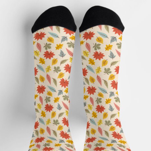Farbiges Leaf Fall Pattern Socken (Oben)