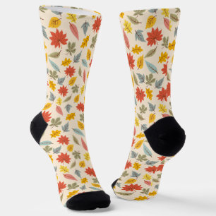 Farbiges Leaf Fall Pattern Socken