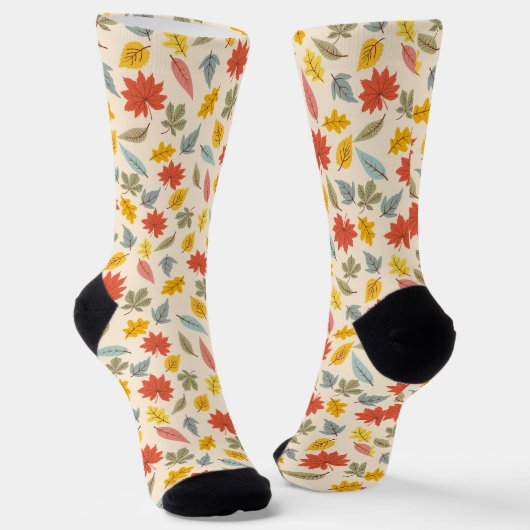 Farbiges Leaf Fall Pattern Socken (Gewinkelt)