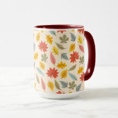 Farbiges Leaf Fall Pattern Tasse (VorderseiteRechts)