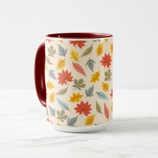 Farbiges Leaf Fall Pattern Tasse (Vorderseite Links)