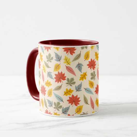 Farbiges Leaf Fall Pattern Tasse (Vorderseite Links)