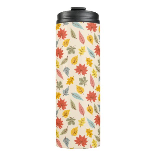 Farbiges Leaf Fall Pattern Thermosbecher (Vorderseite)