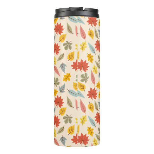 Farbiges Leaf Fall Pattern Thermosbecher (Rückseite)