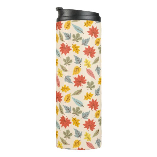 Farbiges Leaf Fall Pattern Thermosbecher (Nach rechts gedreht)