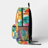 Farbiges Leaf-Muster Bedruckter Rucksack (Rechts)