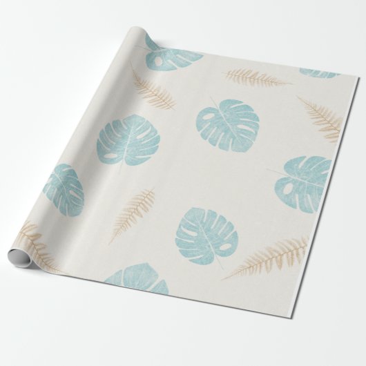 Farbiges Leaf-Muster Geschenkpapier (Ungerollt)