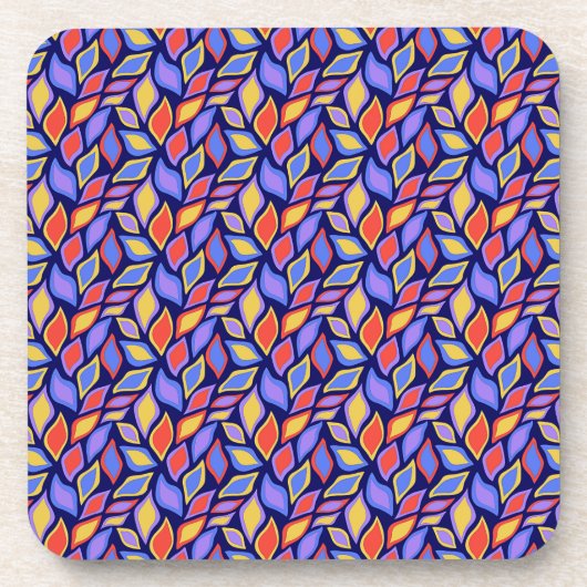 Farbiges Leaf-Muster Kunststoff-Untersetzer Getränkeuntersetzer (Vorderseite)