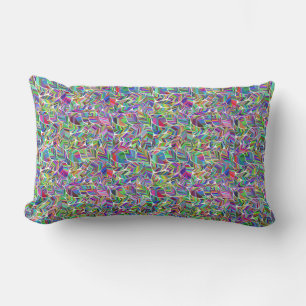 Farbiges Leaf Muster Reversible Boho Throw Kissen