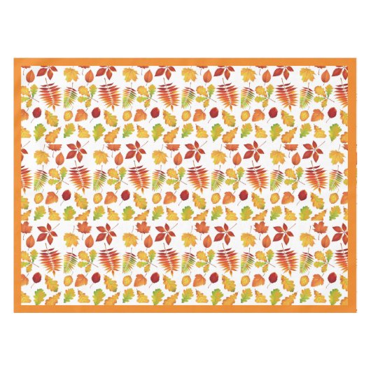 Farbiges Leaf-Muster / Wohngestaltung im Herbst Tischdecke (Vorderseite (Horizontal))